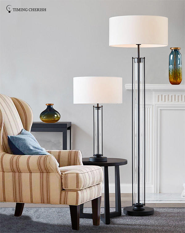 Timing Cherish wicker metal floor lamp supply for hotel-1