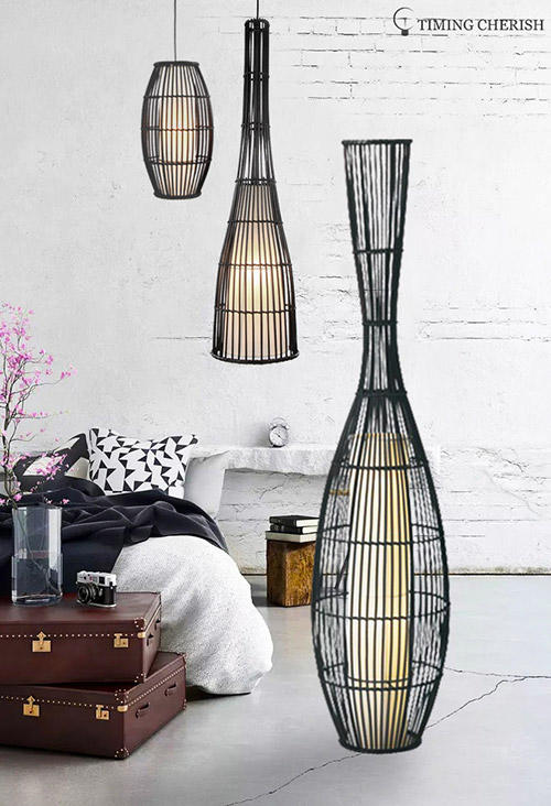 Timing Cherish black timber pendant light for sale for hotel-1