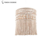 Eva 3 Light Handcrafted Weaving Cotton Cord Macrame Fringed  Boho  Pendant  Ceiling  Light